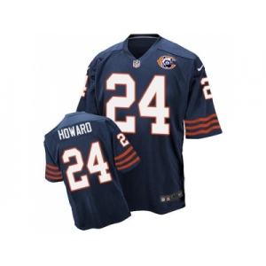 Nike Chicago Bears #24 Jordan Howard Navy Blue Throwback Men's Stitched NFL Elite Jersey