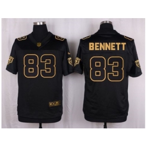 Nike Chicago Bears #83 Martellus Bennett Black Pro Line Gold Collection Jersey[Elite]