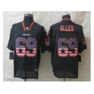 nike chicago bears #69 allen black [Elite USA flag fashion]