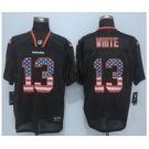 nike nfl jerseys chicago bears #13 white black[Elite USA flag fashion][white]