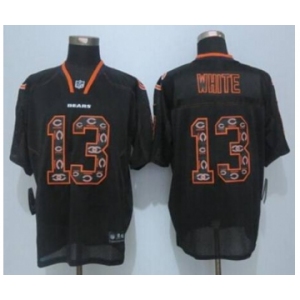 nike nfl jerseys chicago bears #13 white black[Elite united sideline][white]