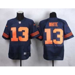 nike nfl jerseys chicago bears #13 white blue[Elite][white]][number orange]