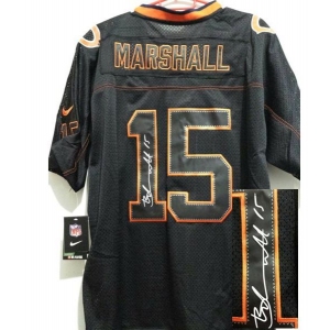 nike nfl jerseys chicago bears #15 marshall black[Elite lights out signature]