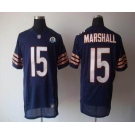 nike nfl jerseys chicago bears #15 marshall blue[Elite 50th Patch]