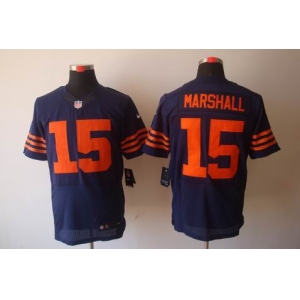 nike nfl jerseys chicago bears #15 marshall blue[Elite orange number]