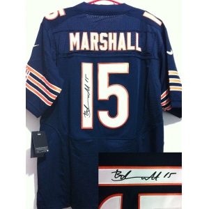 nike nfl jerseys chicago bears #15 marshall blue[Elite signature]