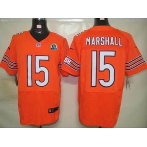 nike nfl jerseys chicago bears #15 marshall orange[Elite 50th Patch]