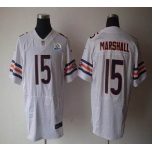 nike nfl jerseys chicago bears #15 marshall white[Elite 50th Patch]