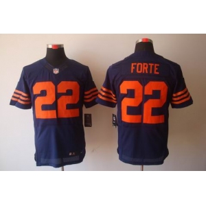 nike nfl jerseys chicago bears #22 matt forte blue[Elite orange number]