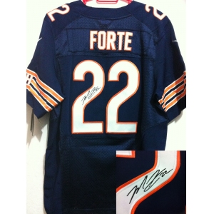 nike nfl jerseys chicago bears #22 matt forte blue[Elite signature]