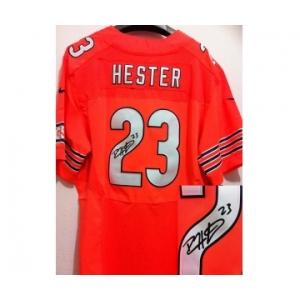 nike nfl jerseys chicago bears #23 hester orange[Elite signature]