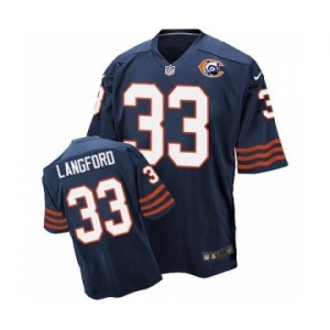 nike nfl jerseys chicago bears #33 Jeremy Langford Throwback blue[Elite]