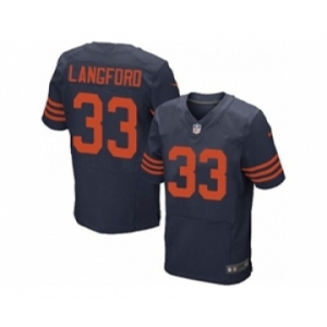 nike nfl jerseys chicago bears #33 jeremy langford blue[Elite orange number][langford]