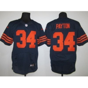 nike nfl jerseys chicago bears #34 payton blue[Elite orange number]