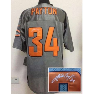 nike nfl jerseys chicago bears #34 payton grey[Elite shadow signature]