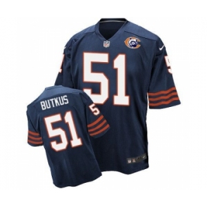 nike nfl jerseys chicago bears #51 Dick Butkus Throwback blue[Elite]