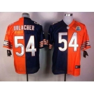 nike nfl jerseys chicago bears #54 urlacher orange-blue[Elite split 50th Patch]