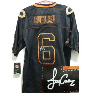 nike nfl jerseys chicago bears #6 cutler black[Elite lights out signature]