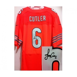 nike nfl jerseys chicago bears #6 cutler orange[Elite signature]