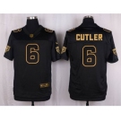 nike nfl jerseys chicago bears #6 jay cutler black gold collection[Elite]