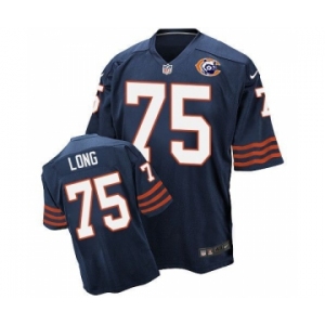 nike nfl jerseys chicago bears #75 Kyle Long Throwback blue[Elite]