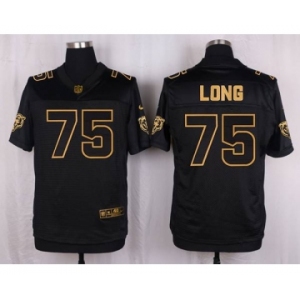 nike nfl jerseys chicago bears #75 long black gold collection[Elite]