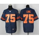 nike nfl jerseys chicago bears #75 long blue[Elite][number orange]