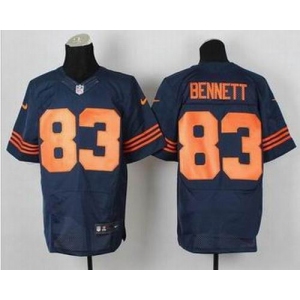 nike nfl jerseys chicago bears #83 bennett blue[Elite][number orange]