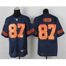 nike nfl jerseys chicago bears #87 hixon blue[Elite][number orange][hixon]