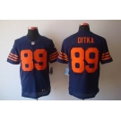 nike nfl jerseys chicago bears #89 mike ditka blue[Elite orange number]