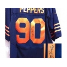 nike nfl jerseys chicago bears #90 julius peppers blue [Orange Number Elite signature]