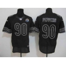 nike nfl jerseys chicago bears #90 peppers black[Elite 50th Patch]