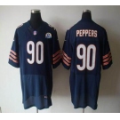 nike nfl jerseys chicago bears #90 peppers blue[Elite 50th Patch]