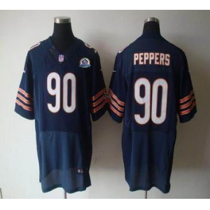 nike nfl jerseys chicago bears #90 peppers blue[Elite 50th Patch]