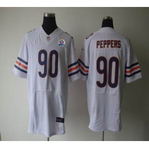 nike nfl jerseys chicago bears #90 peppers white[Elite 50th Patch]