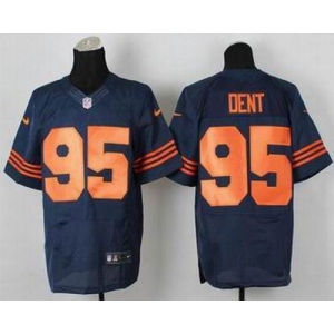 nike nfl jerseys chicago bears #95 dent blue[Elite][number orange]