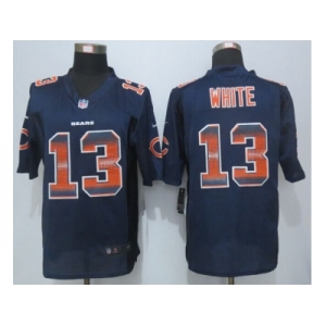 2015 new nike chicago bears #13 white navy blue strobe jerseys[limited]