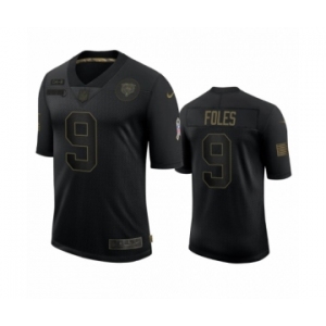 Chicago Bears #9 Nick Foles Black 2020 Salute To Service Limited Jersey