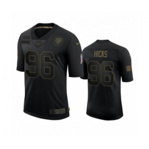 Chicago Bears #96 Akiem Hicks Black 2020 Salute To Service Limited Jersey