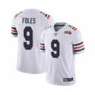 Men Nick #9 Foles Chicago Bears Limited Alternate Classic 100th Season Jersey - White