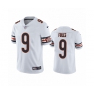 Men Nick #9 Foles Chicago Bears White Vapor Limited Jersey