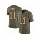 Men Nike Chicago Bears #11 Kevin White Limited Olive Gold Salute to Service NFL Jersey