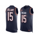 Men Nike Chicago Bears #15 Josh Bellamy Limited Navy Blue Player Name & Number Tank Top NFL Jersey