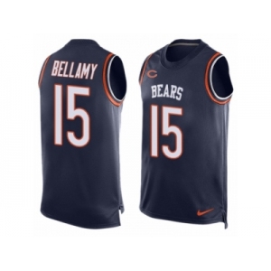 Men Nike Chicago Bears #15 Josh Bellamy Limited Navy Blue Player Name & Number Tank Top NFL Jersey