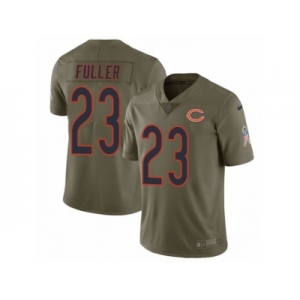 Men Nike Chicago Bears #23 Kyle Fuller Limited Olive 2017 Salute to Service NFL Jersey