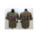 Men Nike Chicago Bears #34 Walter Payton Olive 2017 Salute to Service Limited Jersey