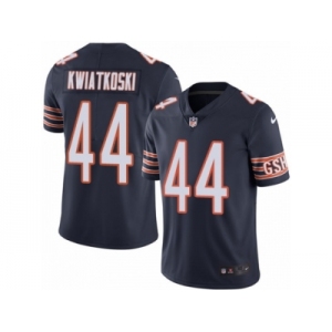 Men Nike Chicago Bears #44 Nick Kwiatkoski Navy Blue Team Color Vapor Untouchable Limited Player NFL Jersey