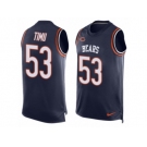 Men Nike Chicago Bears #53 John Timu Limited Navy Blue Player Name & Number Tank Top NFL Jersey