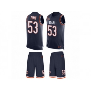 Men Nike Chicago Bears #53 John Timu Limited Navy Blue Tank Top Suit NFL Jersey