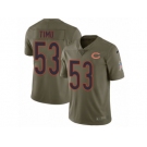 Men Nike Chicago Bears #53 John Timu Limited Olive 2017 Salute to Service NFL Jersey